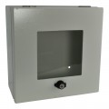 OWB-CP1-W-WHT Outdoor Wall Box & Cover w/ 2 & 3 Gang Mntg Plate - Window - White